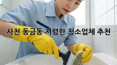 사천 동금동 저렴한 청소업체 추천