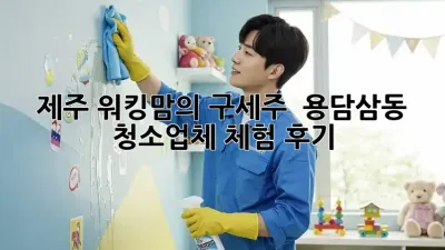 제주 워킹맘의 구세주! ✨ 용담삼동 청소업체 체험 후기 🏡
