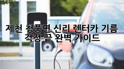 제천 청풍면 신리 렌터카, 기름 걱정 끝! 완벽 가이드